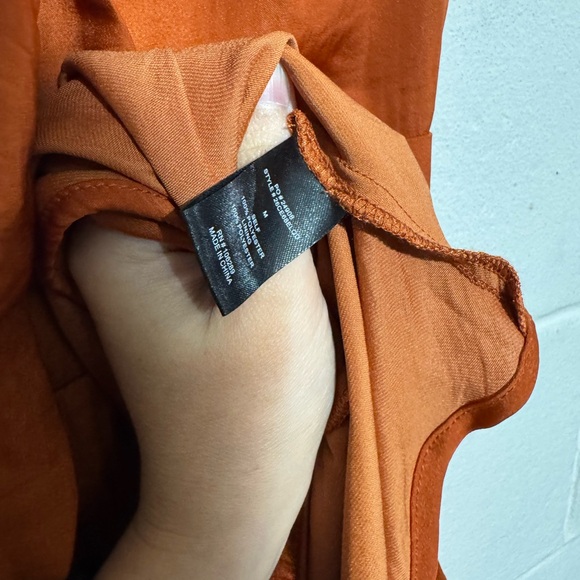 Teixxi Francesca’s NWT Burnt Orange Satin High Low Dress Medium‎ Wedding Formal - Picture 4 of 5